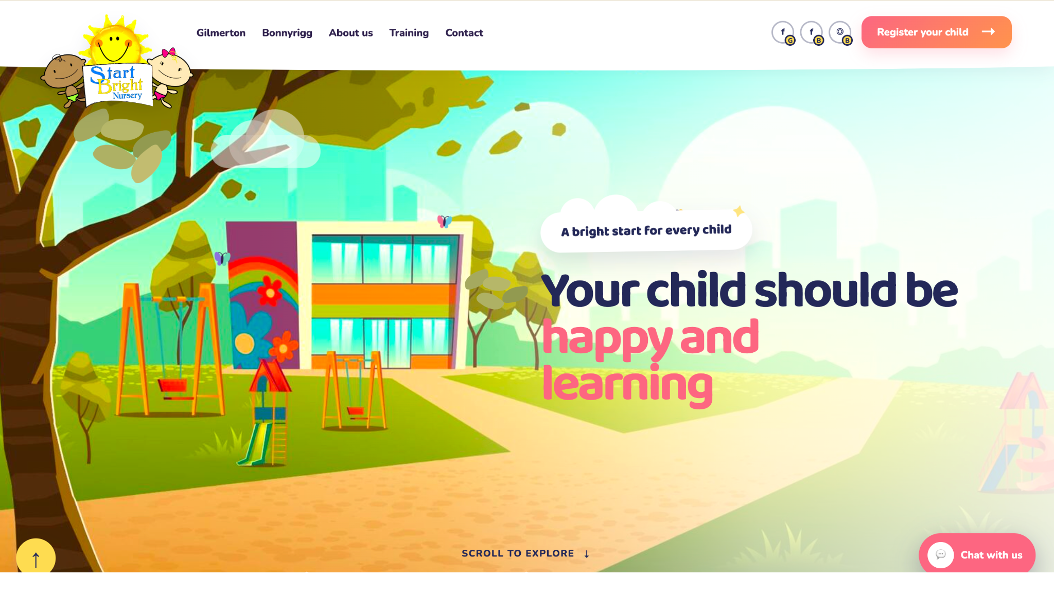 Start Bright Nursery website